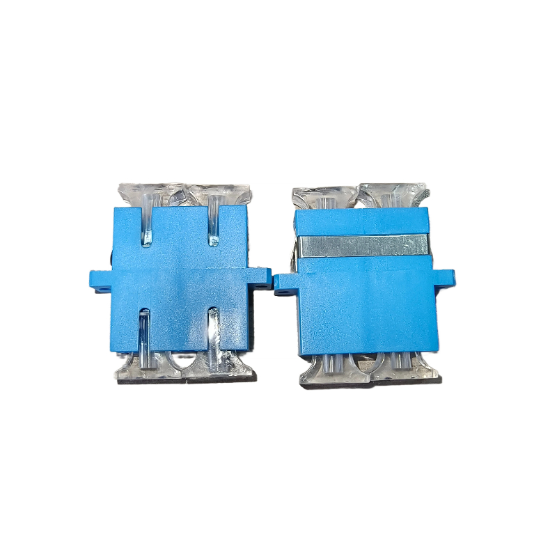 SC/UPC Duplex Single-Mode Fiber Optic Adapter with Flange