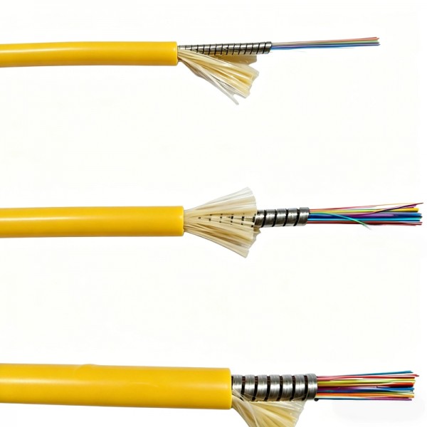  Multi-Core Micro Armored Distribution Fiber Optic Cable 12-16-24-48 Core